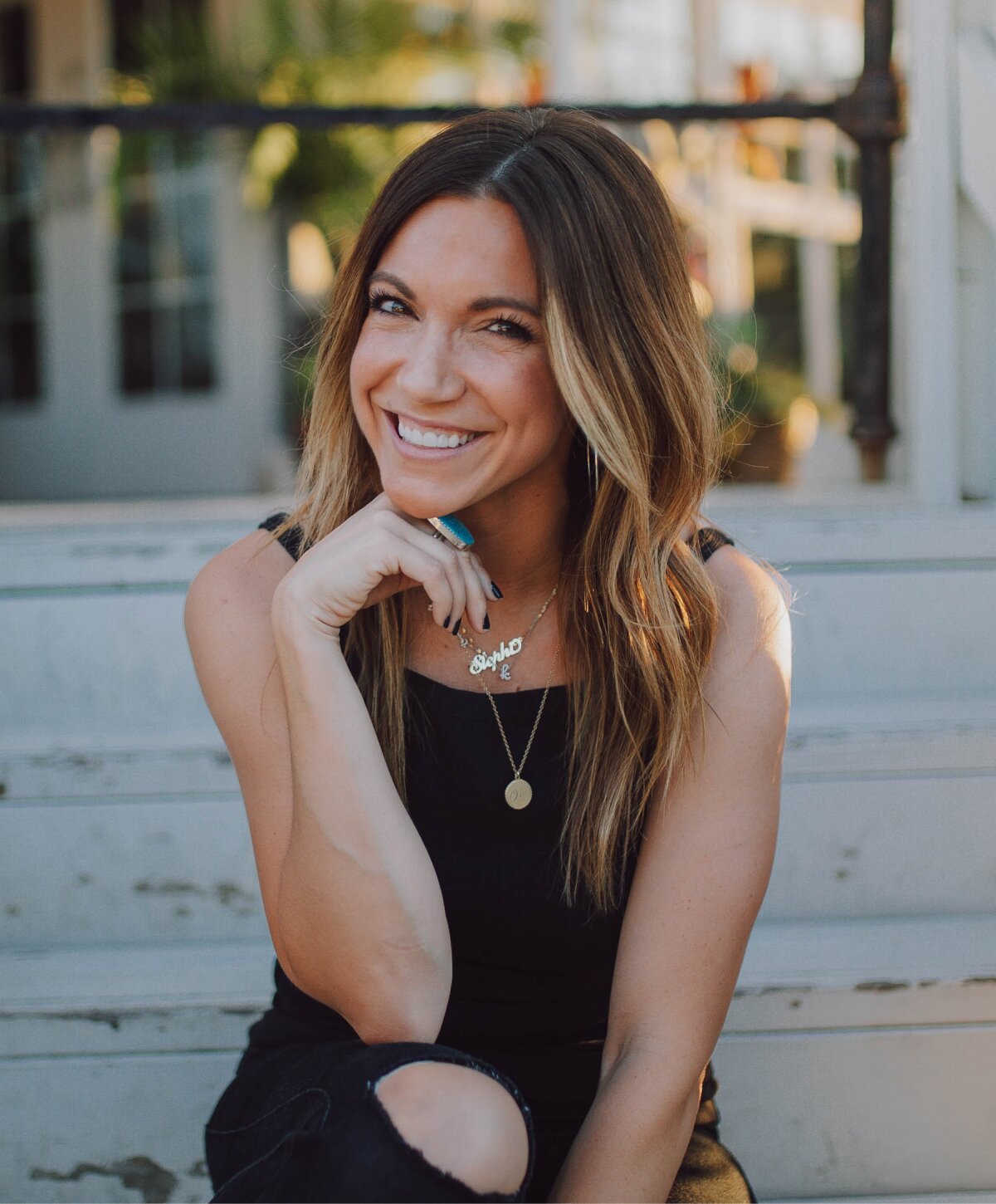 Lexington chemical peel model with brown hair