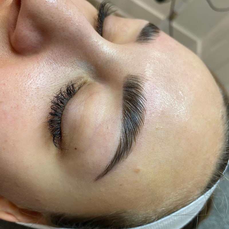 Brow Laminations Before & After Image